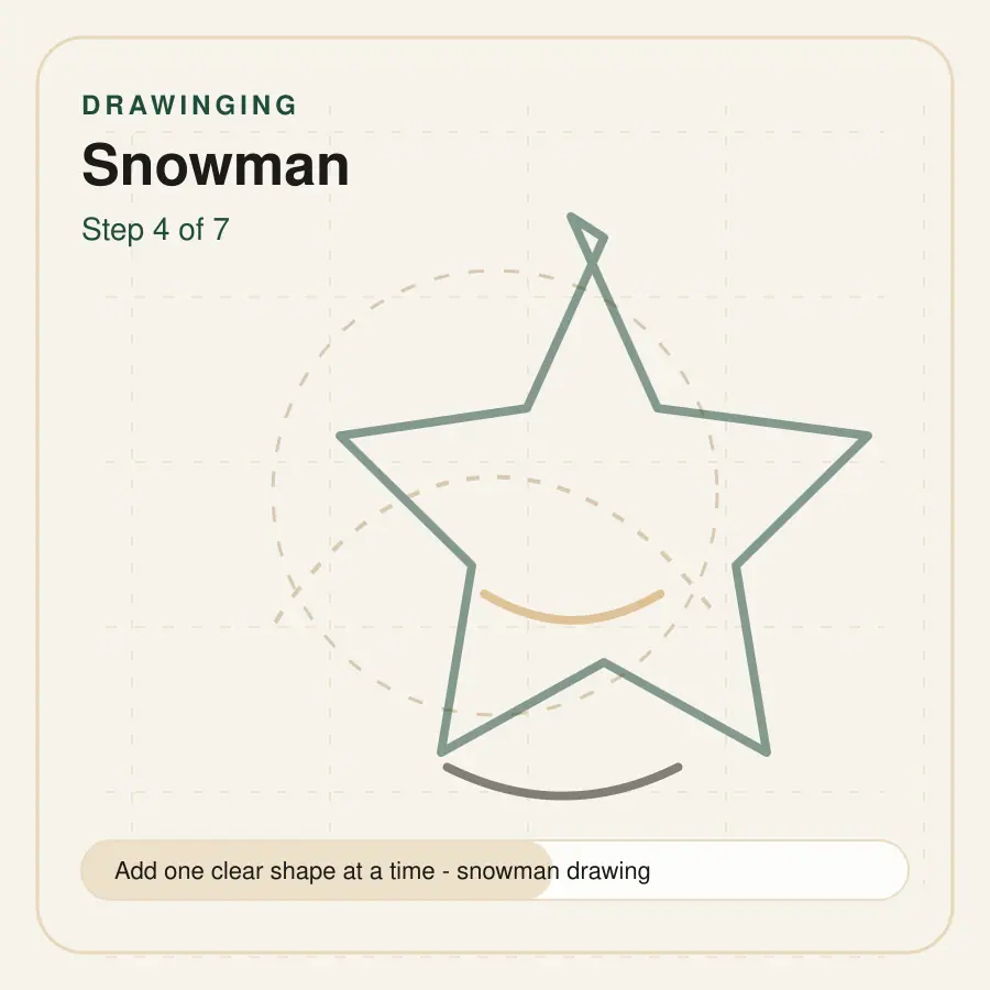 snowman drawing step 4