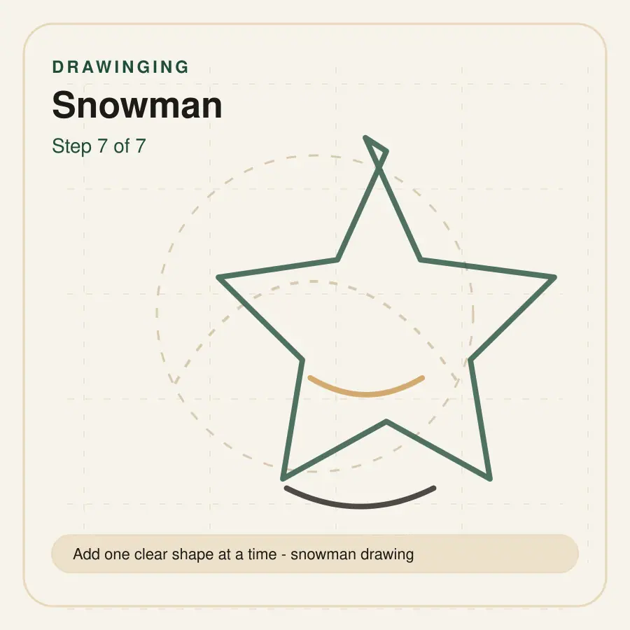 snowman drawing step 7