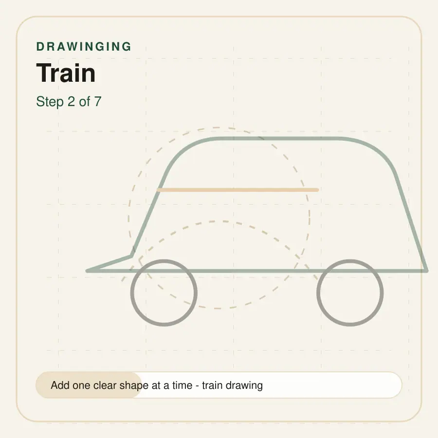 train drawing step 2