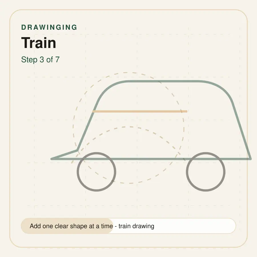 train drawing step 3