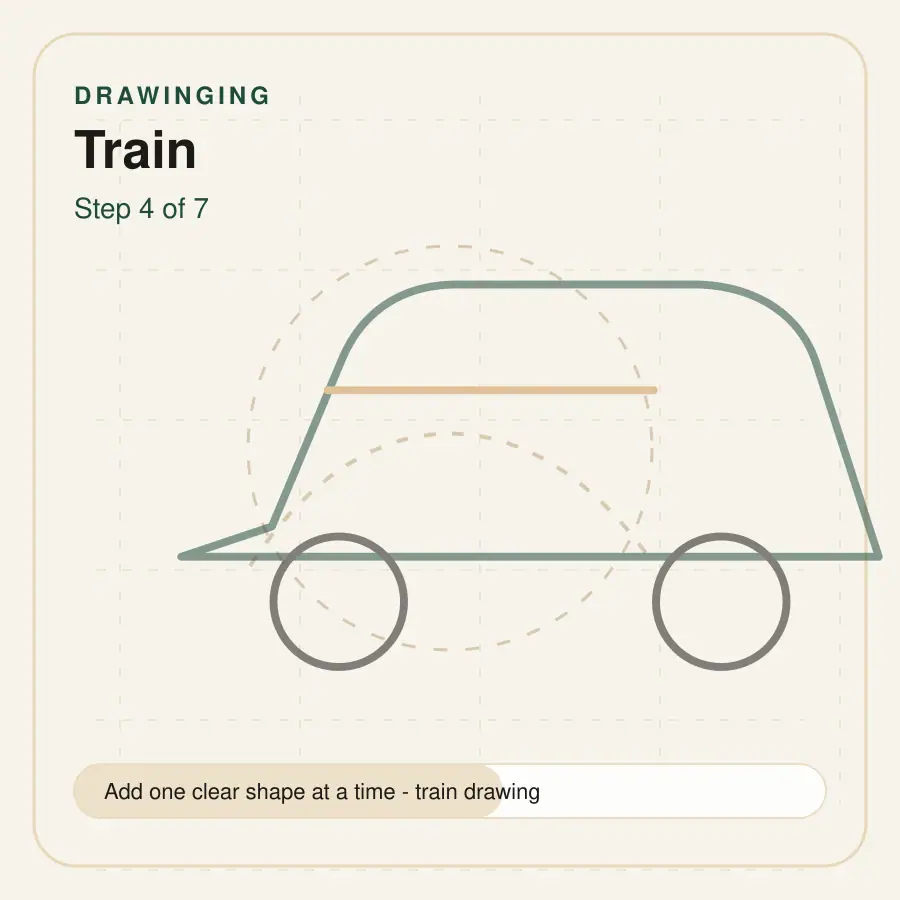 train drawing step 4