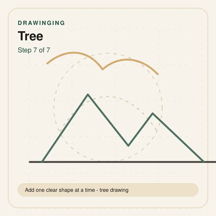 tree drawing step 7