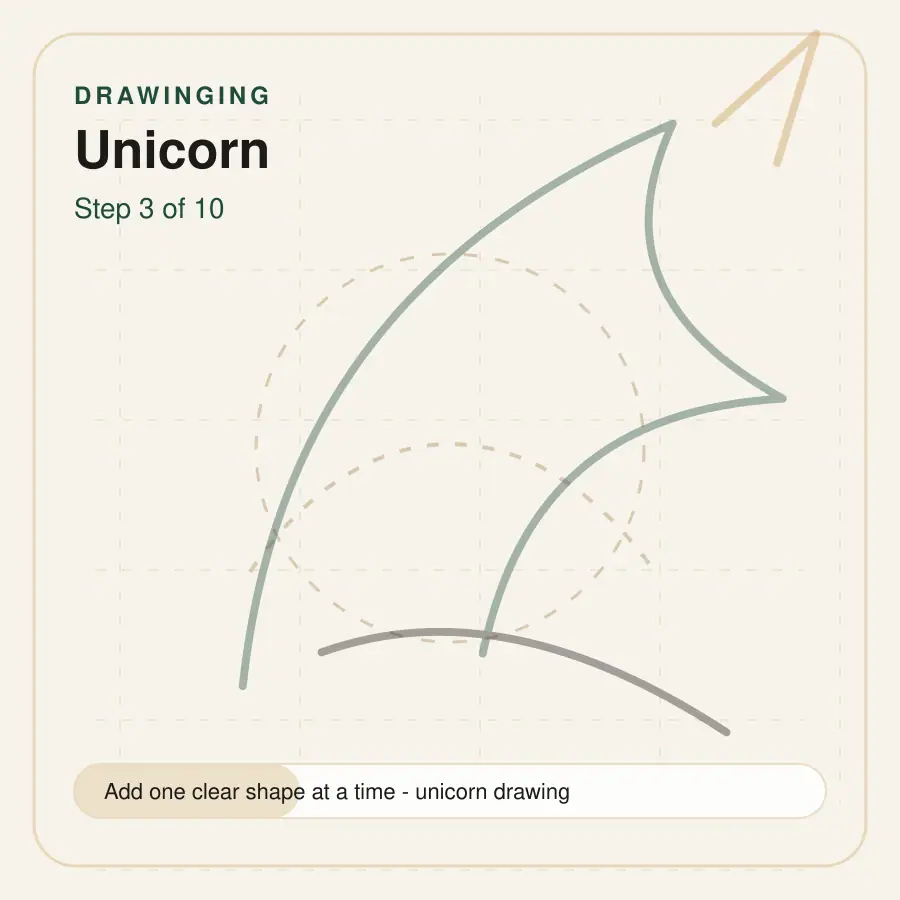 unicorn drawing step 3