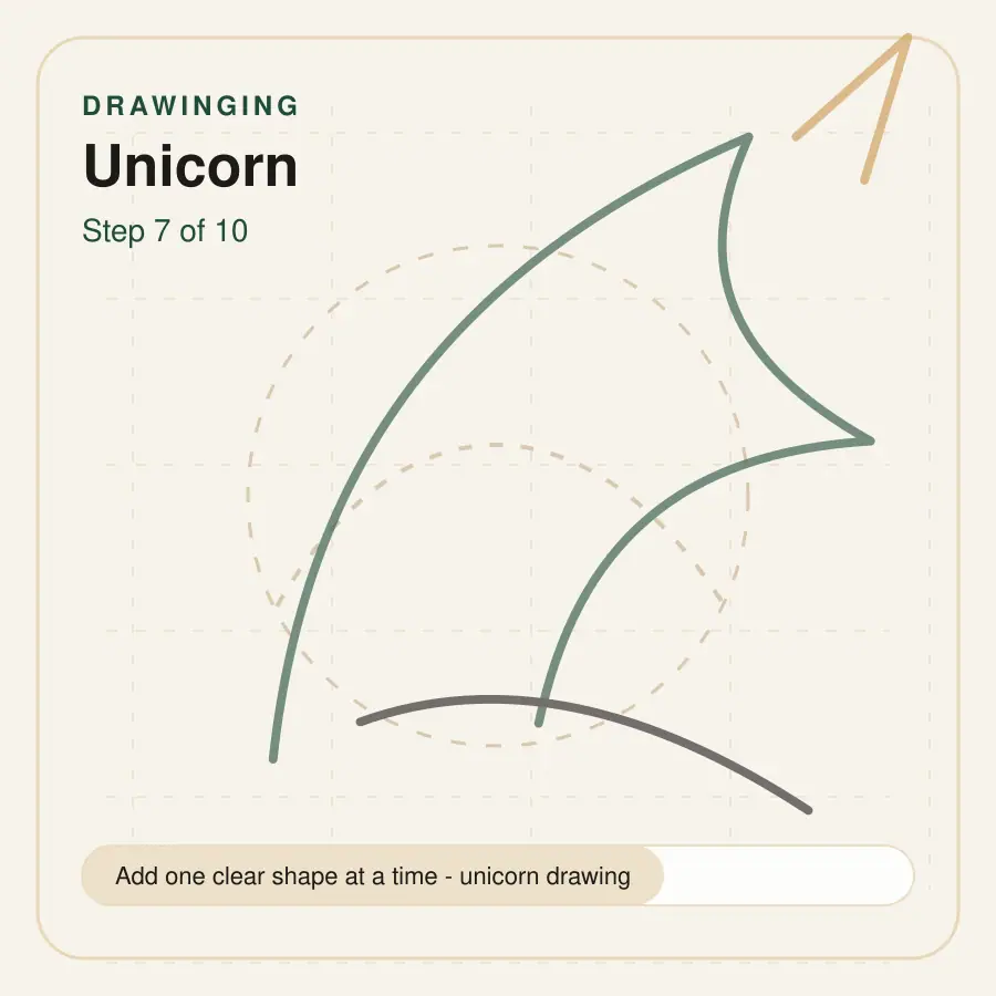 unicorn drawing step 7