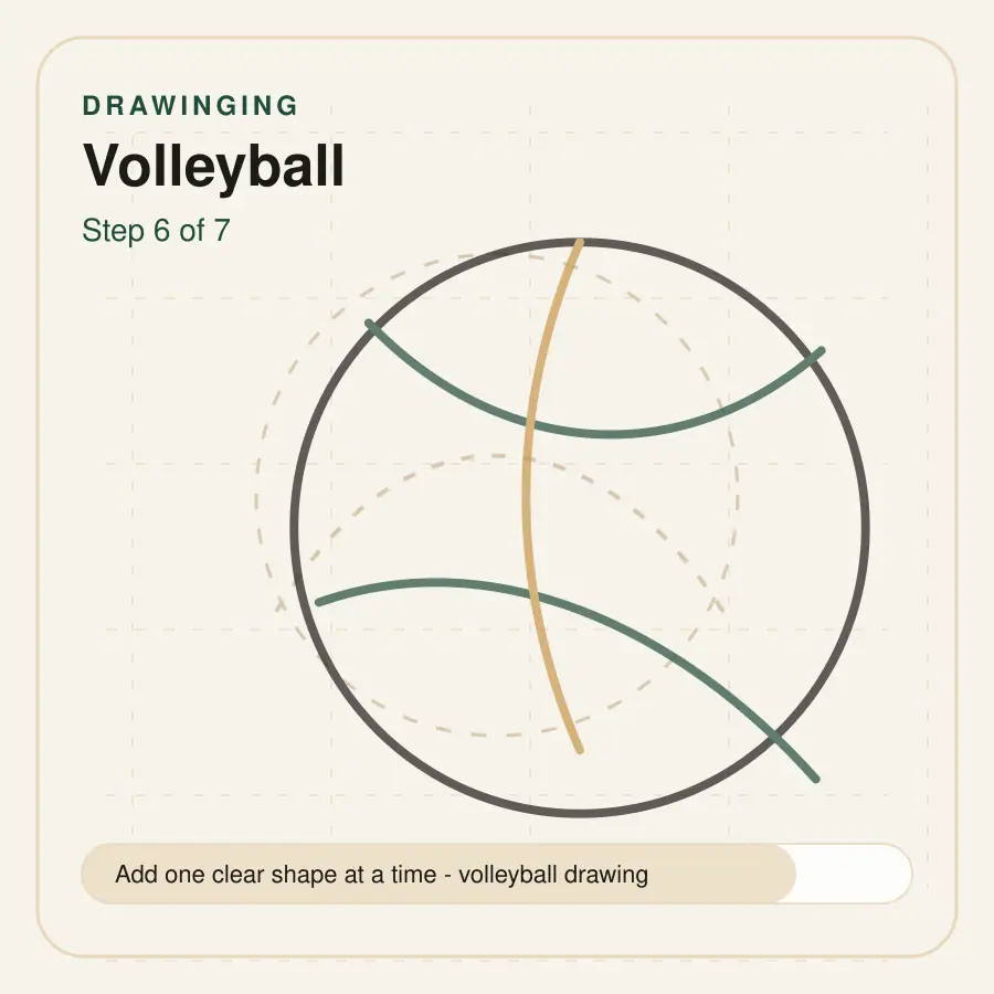 volleyball drawing step 6